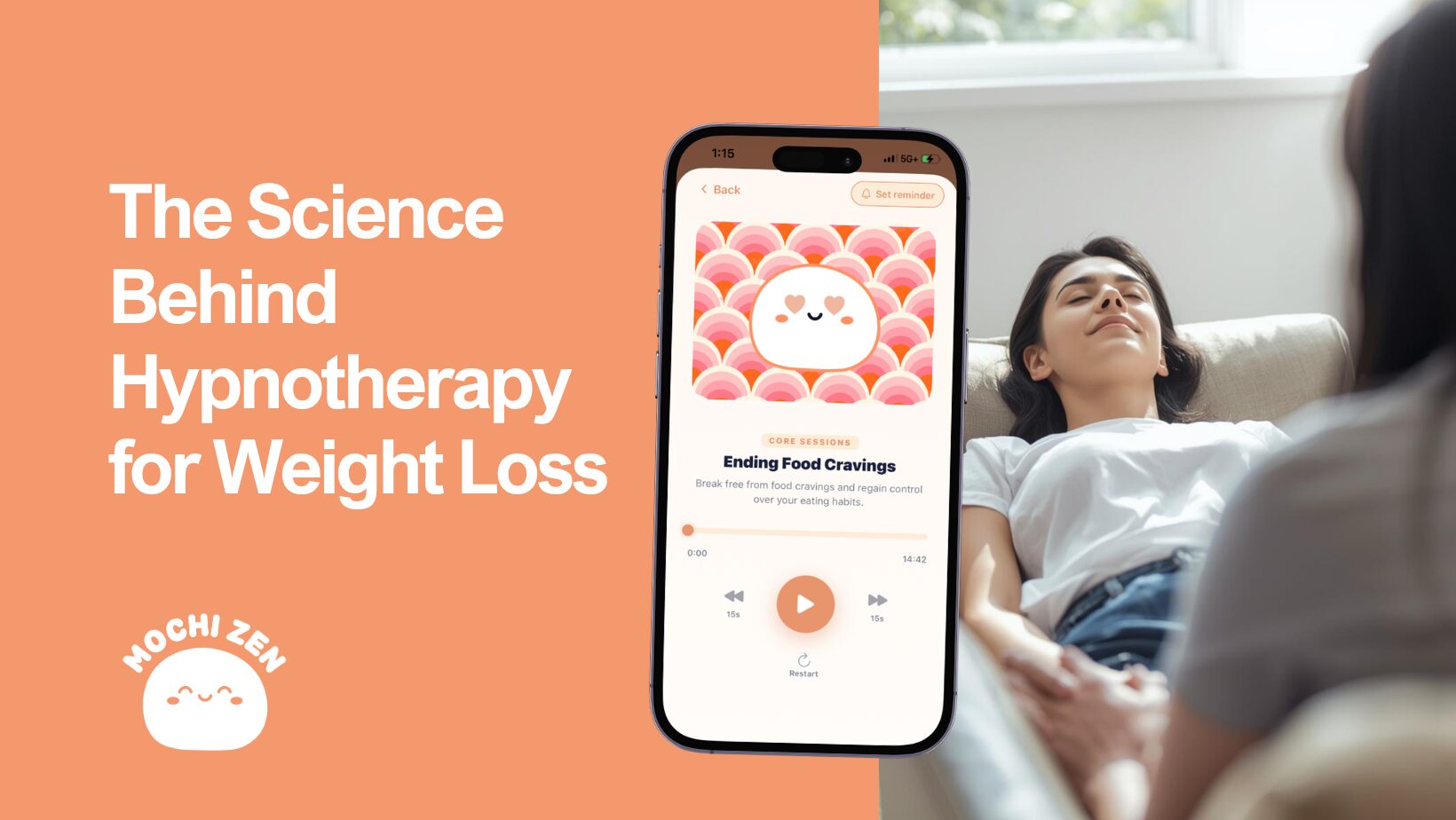 Scientific research on hypnotherapy for weight loss explained by RTT hypnotherapist Paola Mendez, founder of Mochi Zen