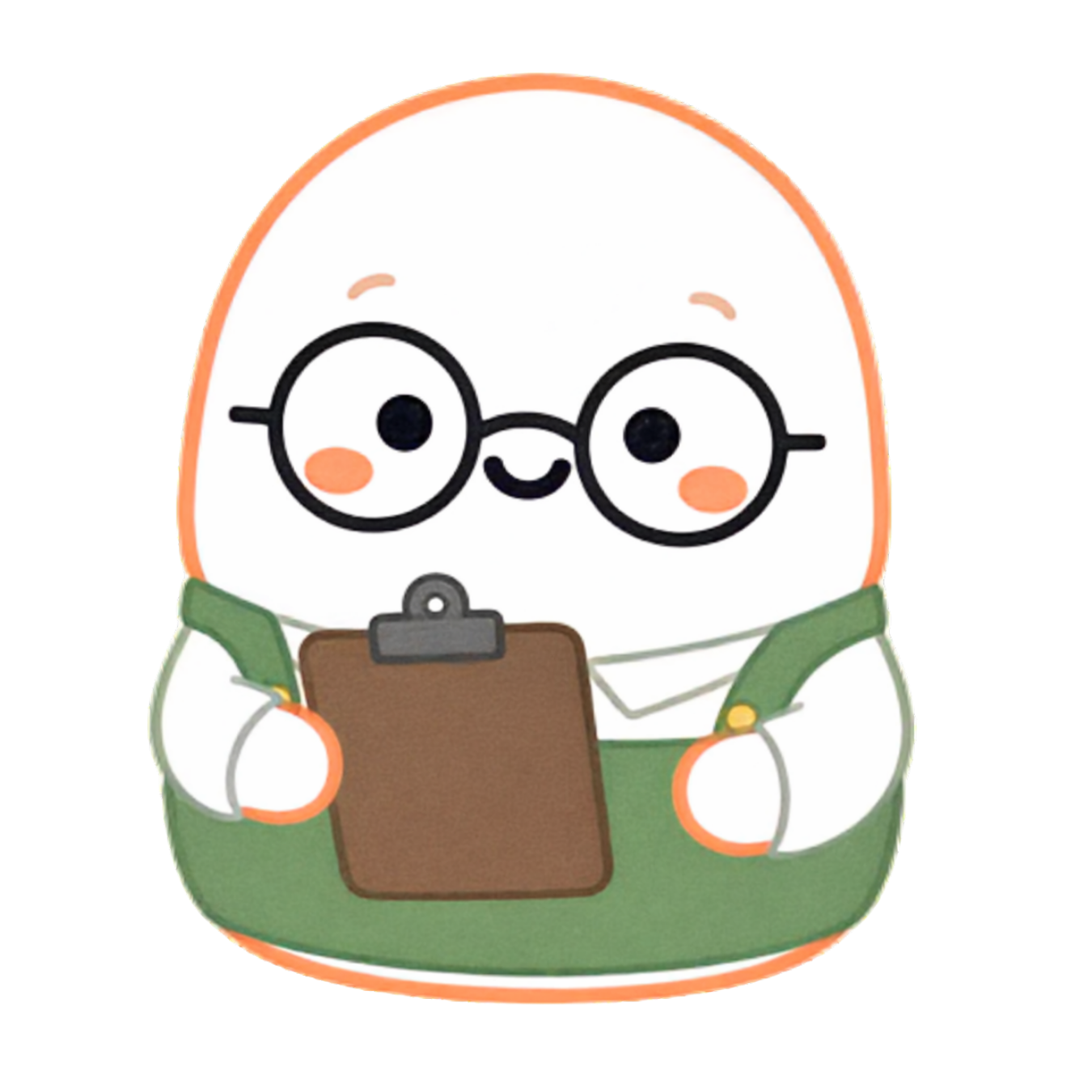Mochi with clipboard