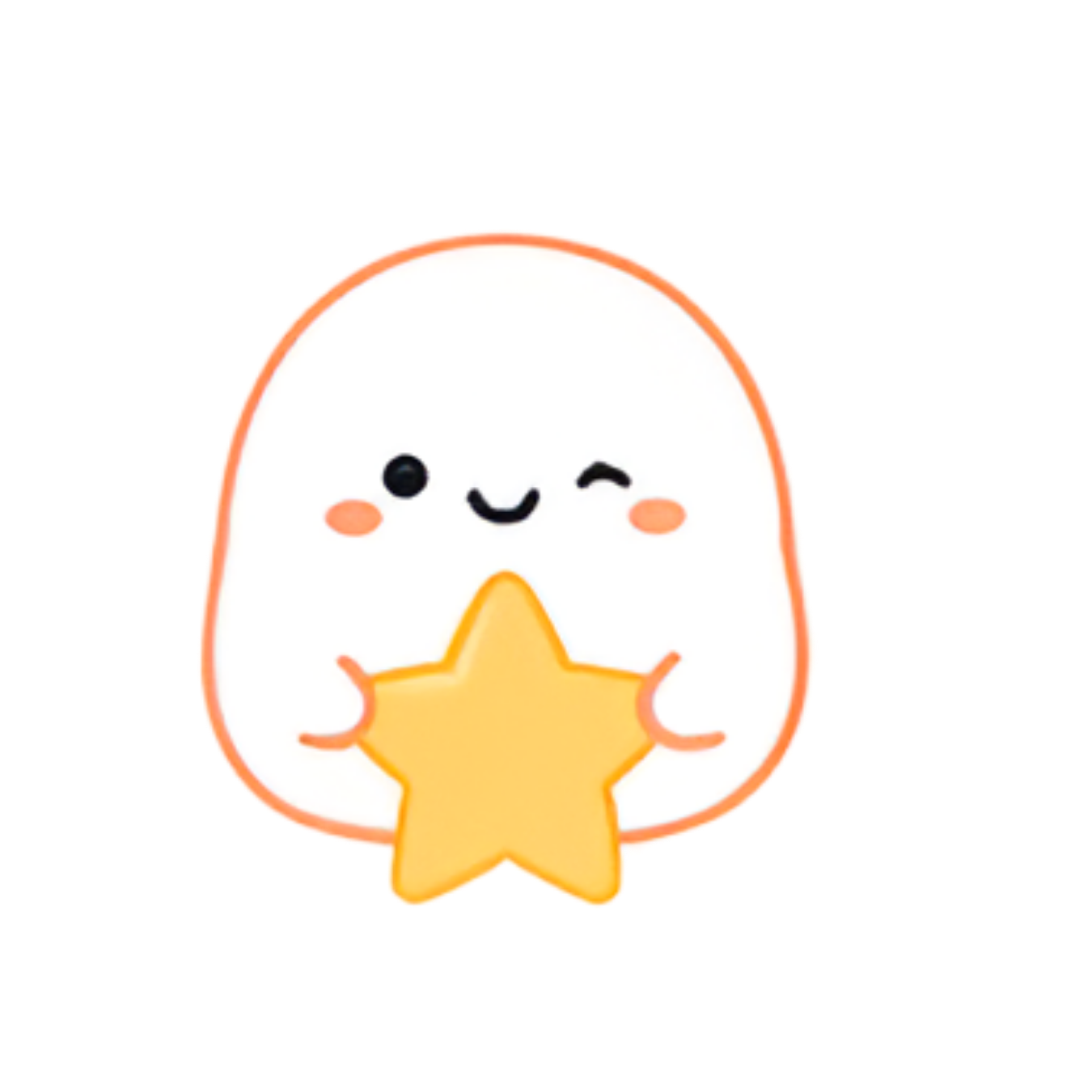 Mochi holding a star