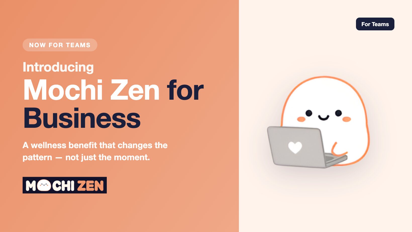 Introducing Mochi Zen for Business — RTT-based hypnotherapy as an employee wellness benefit