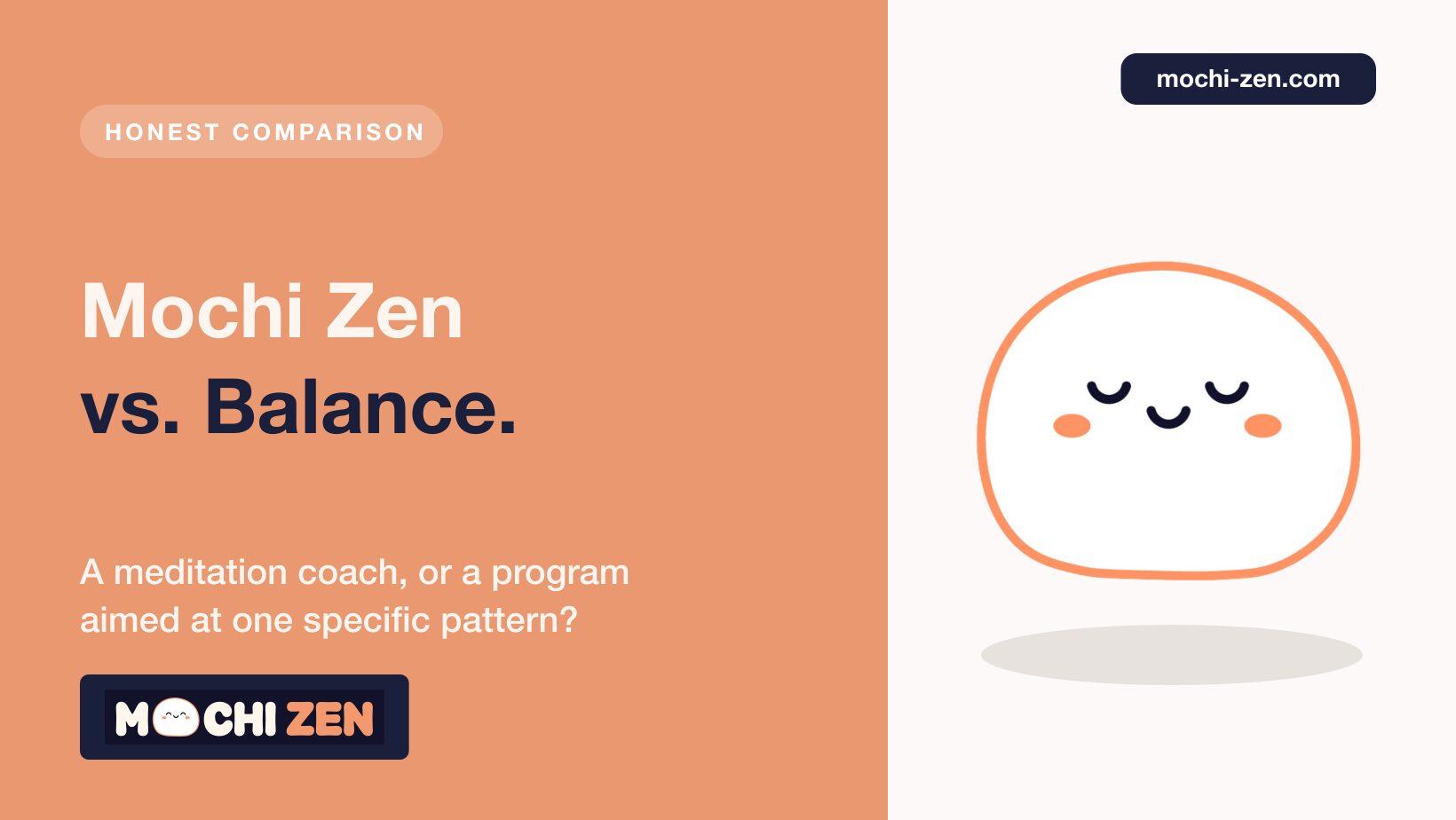 Comparison of Mochi Zen RTT hypnotherapy app and the Balance personalized meditation app for 2026
