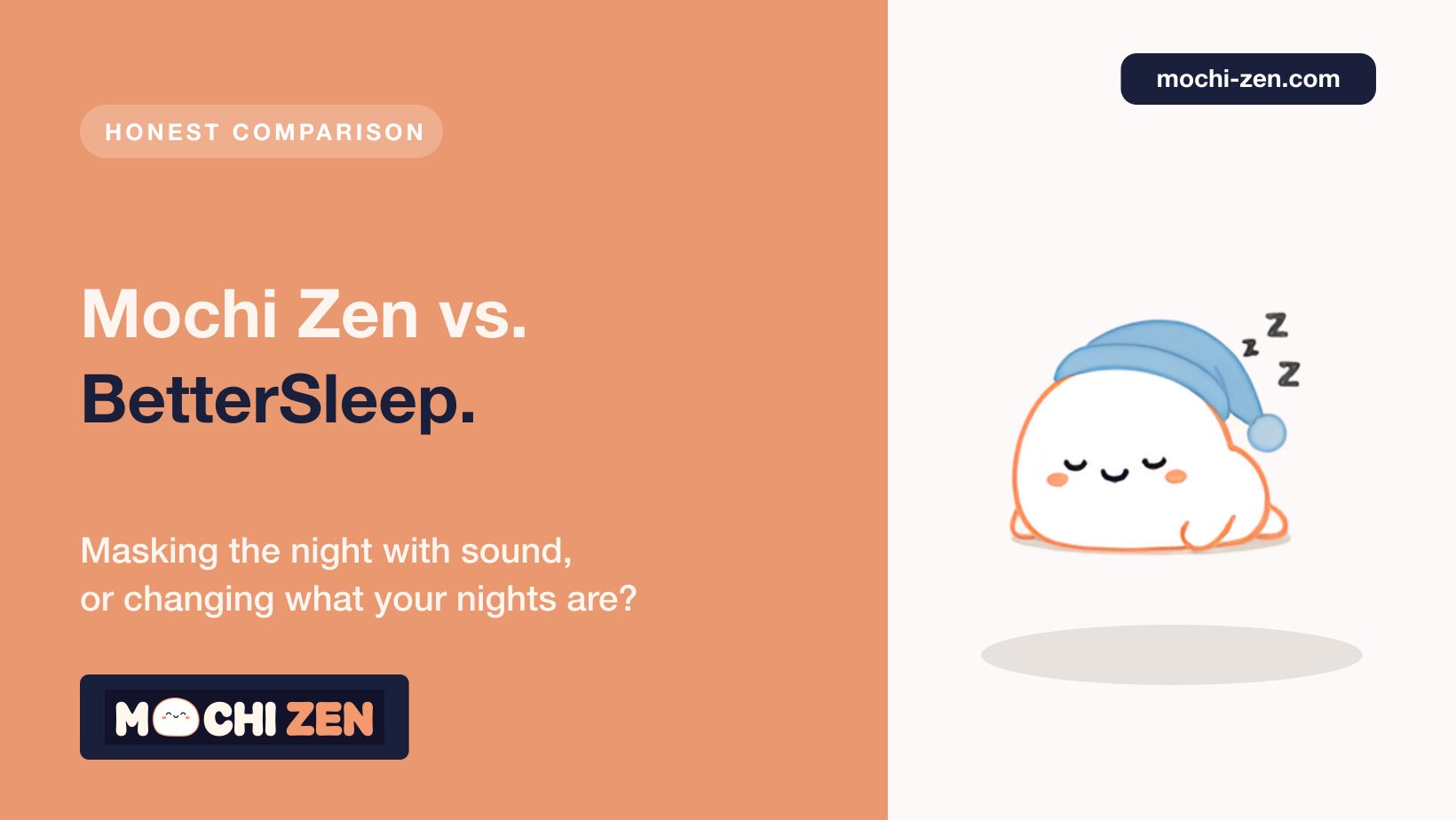 Comparison of Mochi Zen RTT sleep hypnotherapy and the BetterSleep sounds and sleep tracking app for 2026