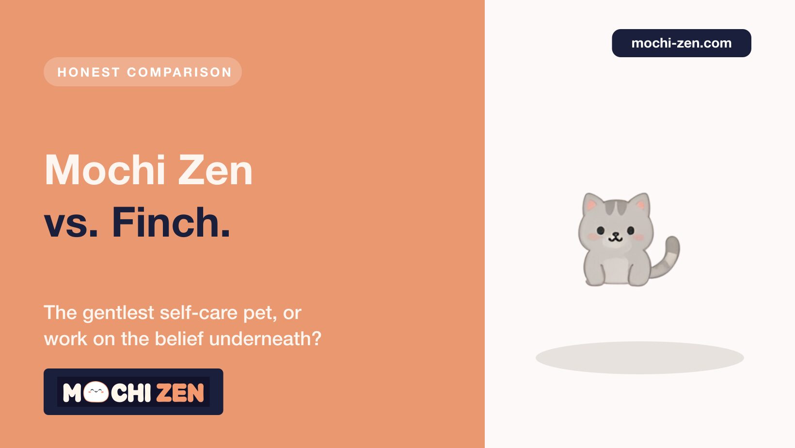 Comparison of Mochi Zen RTT hypnotherapy app and the Finch self-care pet app for 2026