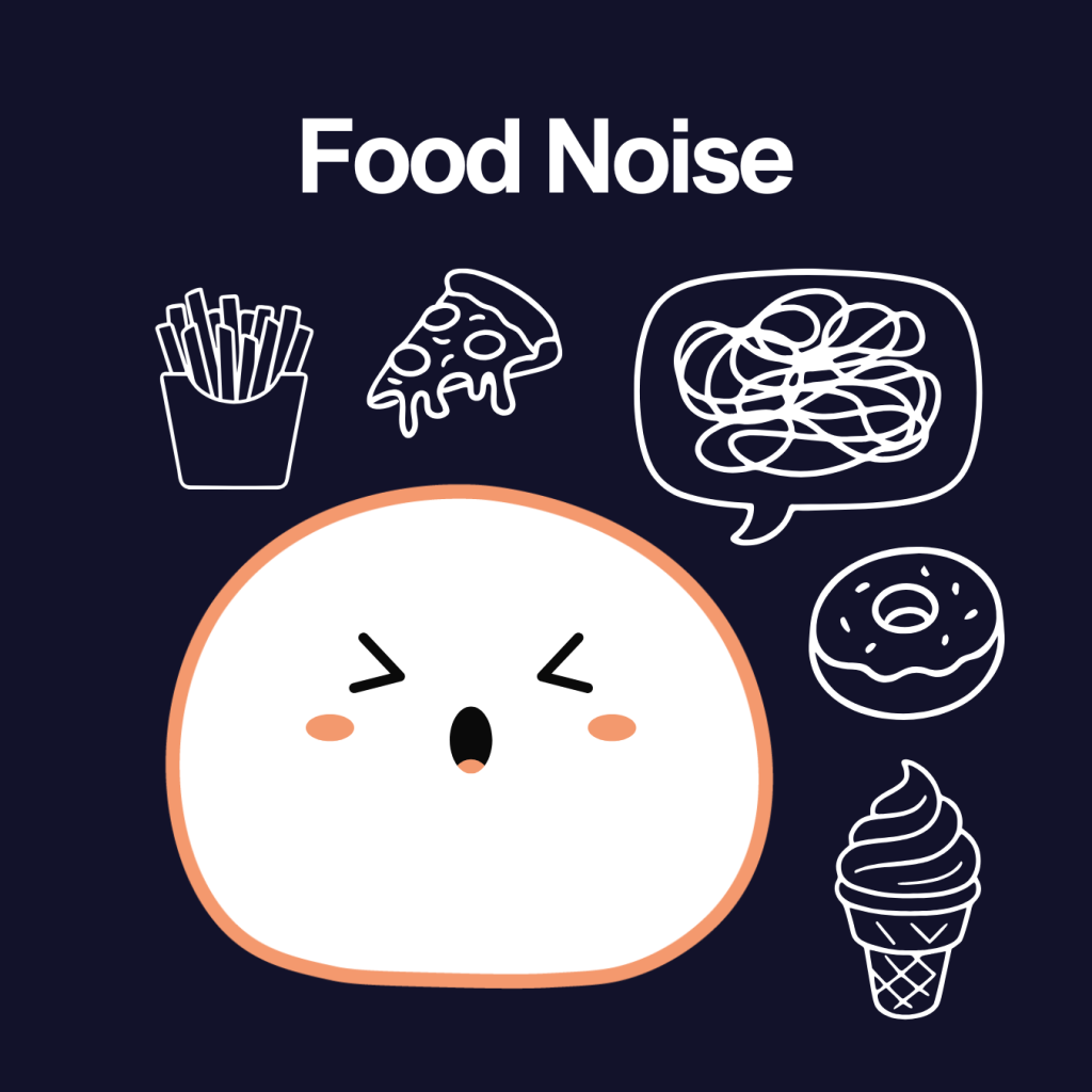 Visualizing the reduction of food noise through hypnotherapy.